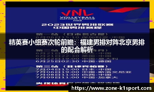 精英赛小组赛次轮前瞻：福建男排对阵北京男排的配合解析
